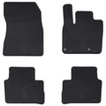 vidaXL Mata samochodowa 4 pcs Czarny Guma