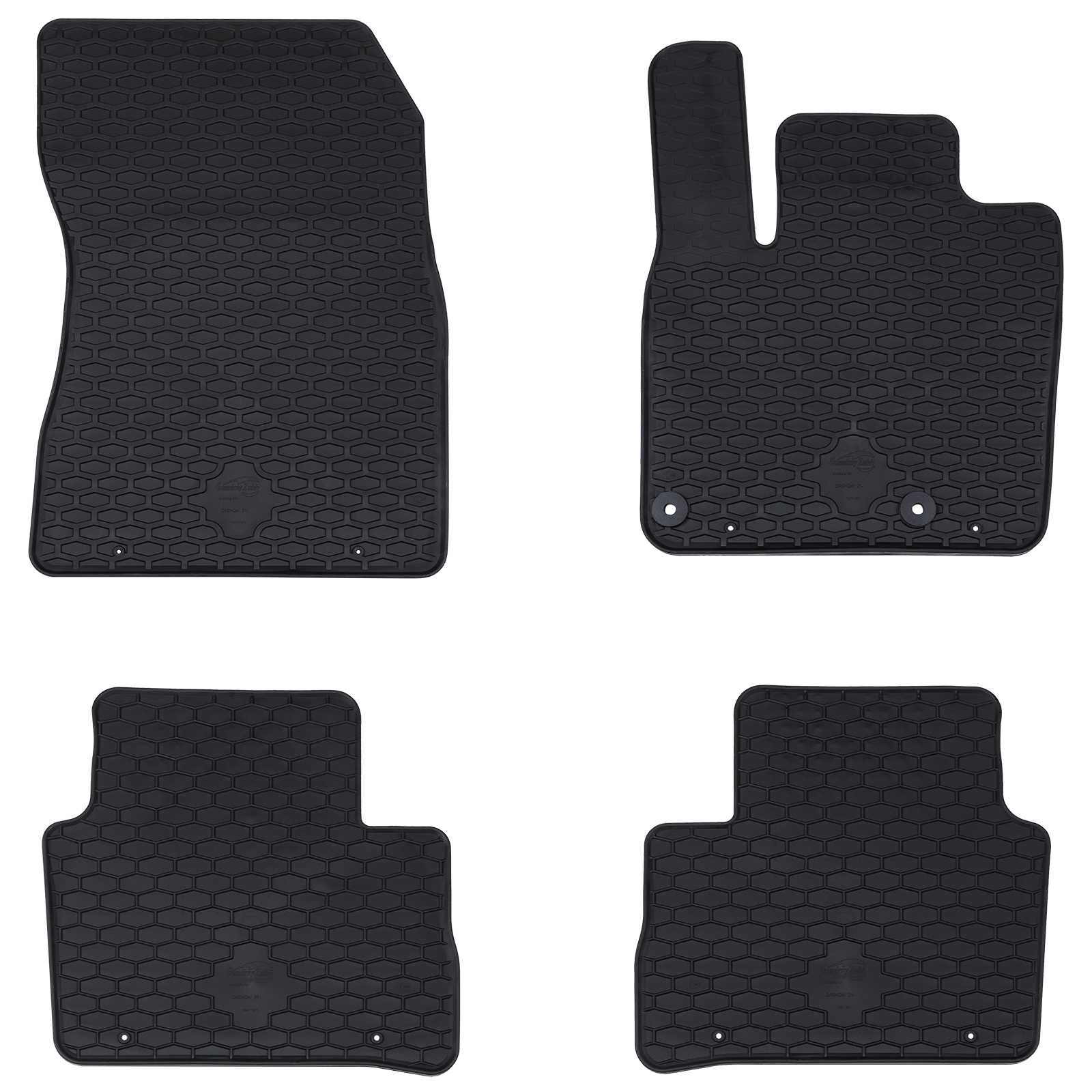 vidaXL Mata samochodowa 4 pcs Czarny Guma