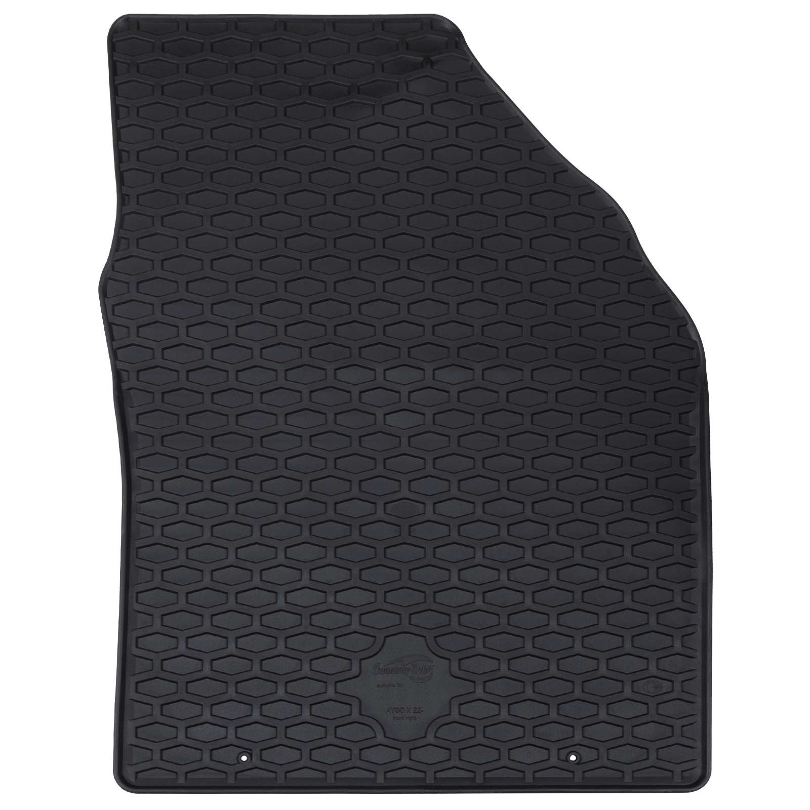vidaXL Mata samochodowa 4 pcs Czarny Guma