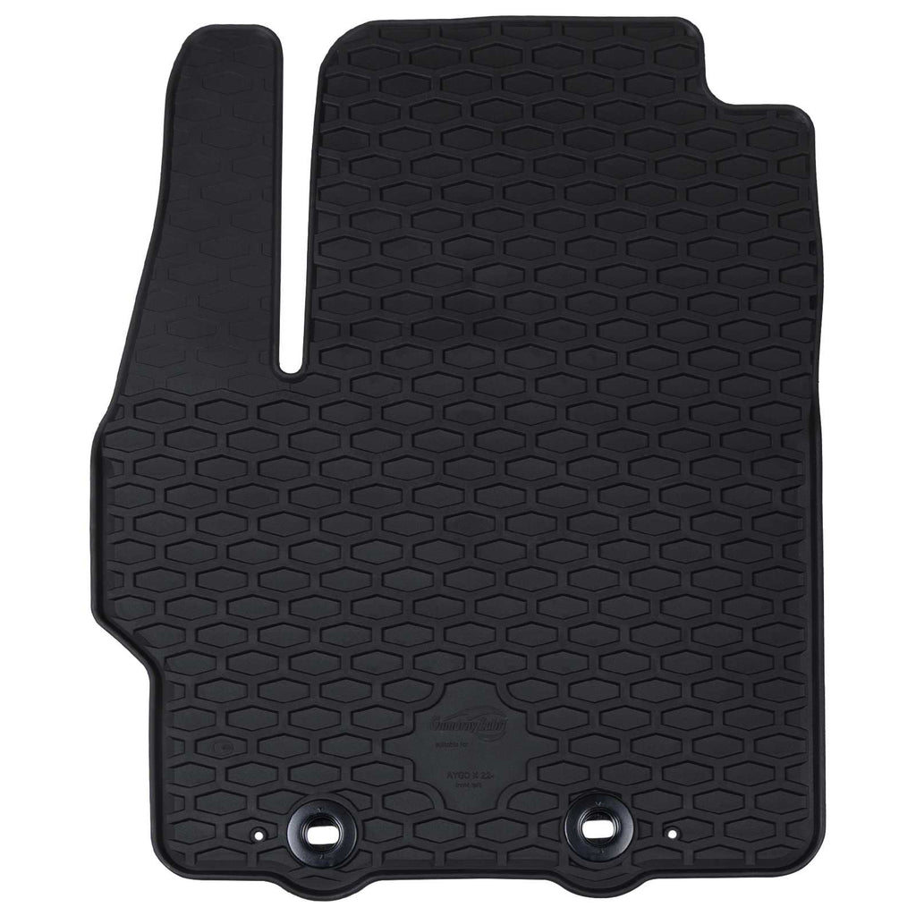 vidaXL Mata samochodowa 4 pcs Czarny Guma