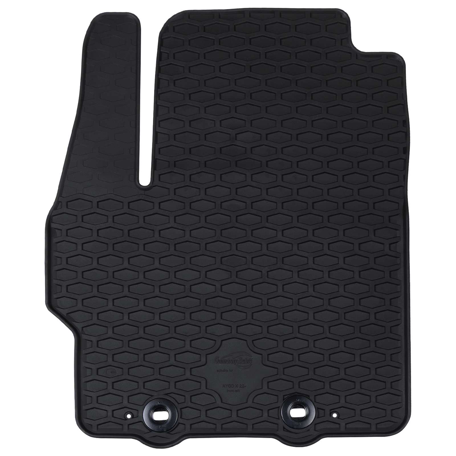 vidaXL Mata samochodowa 4 pcs Czarny Guma