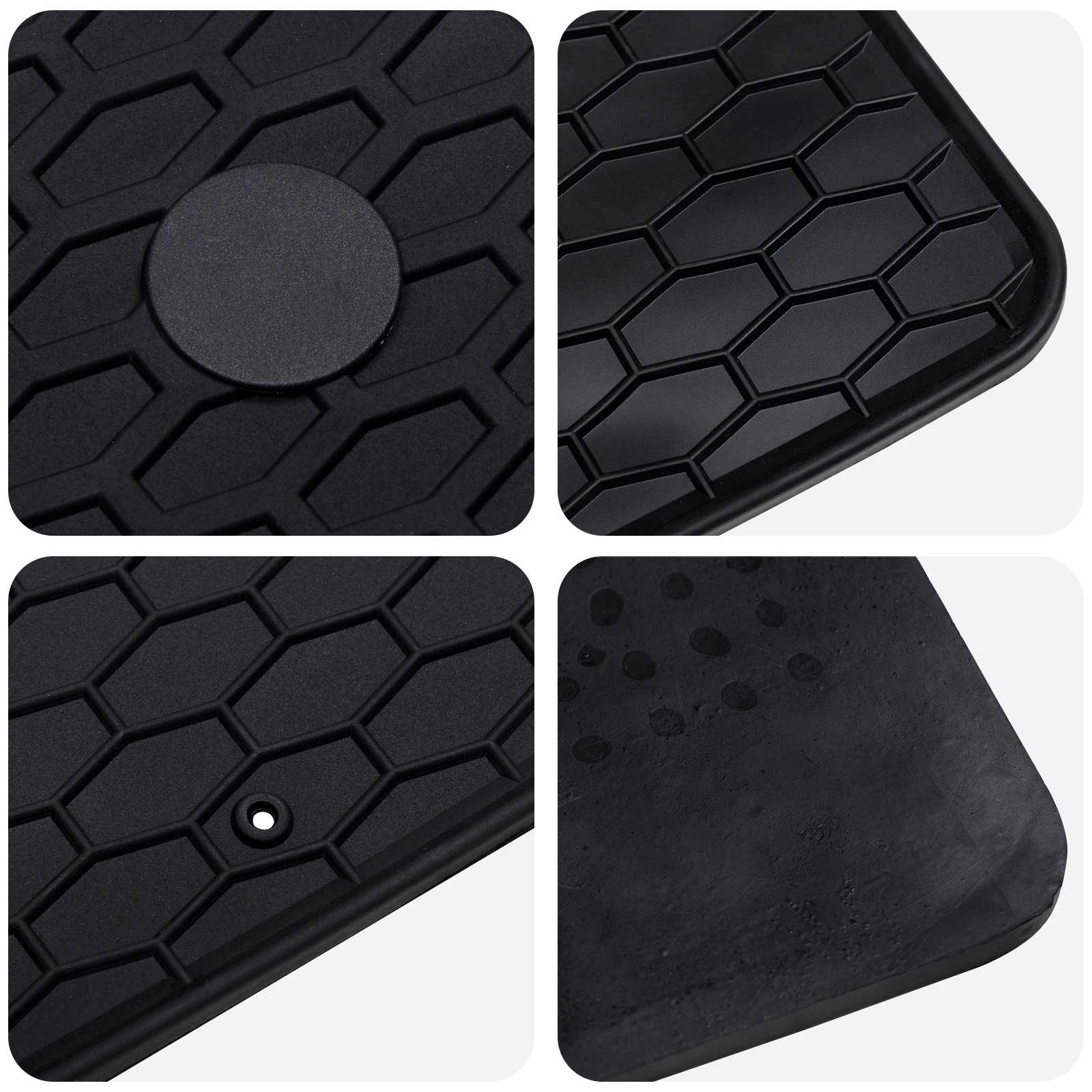 vidaXL Mata samochodowa 2 pcs Czarny Guma