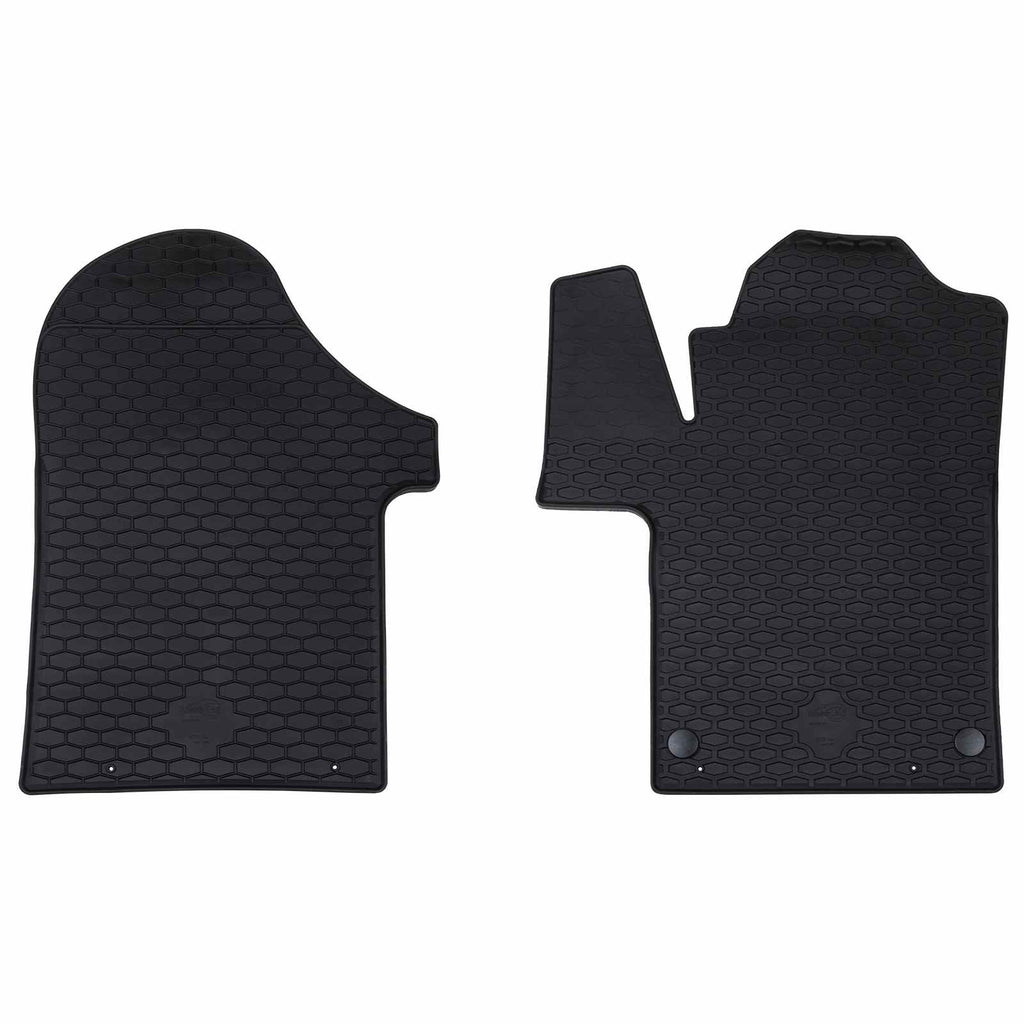 vidaXL Mata samochodowa 2 pcs Czarny Guma
