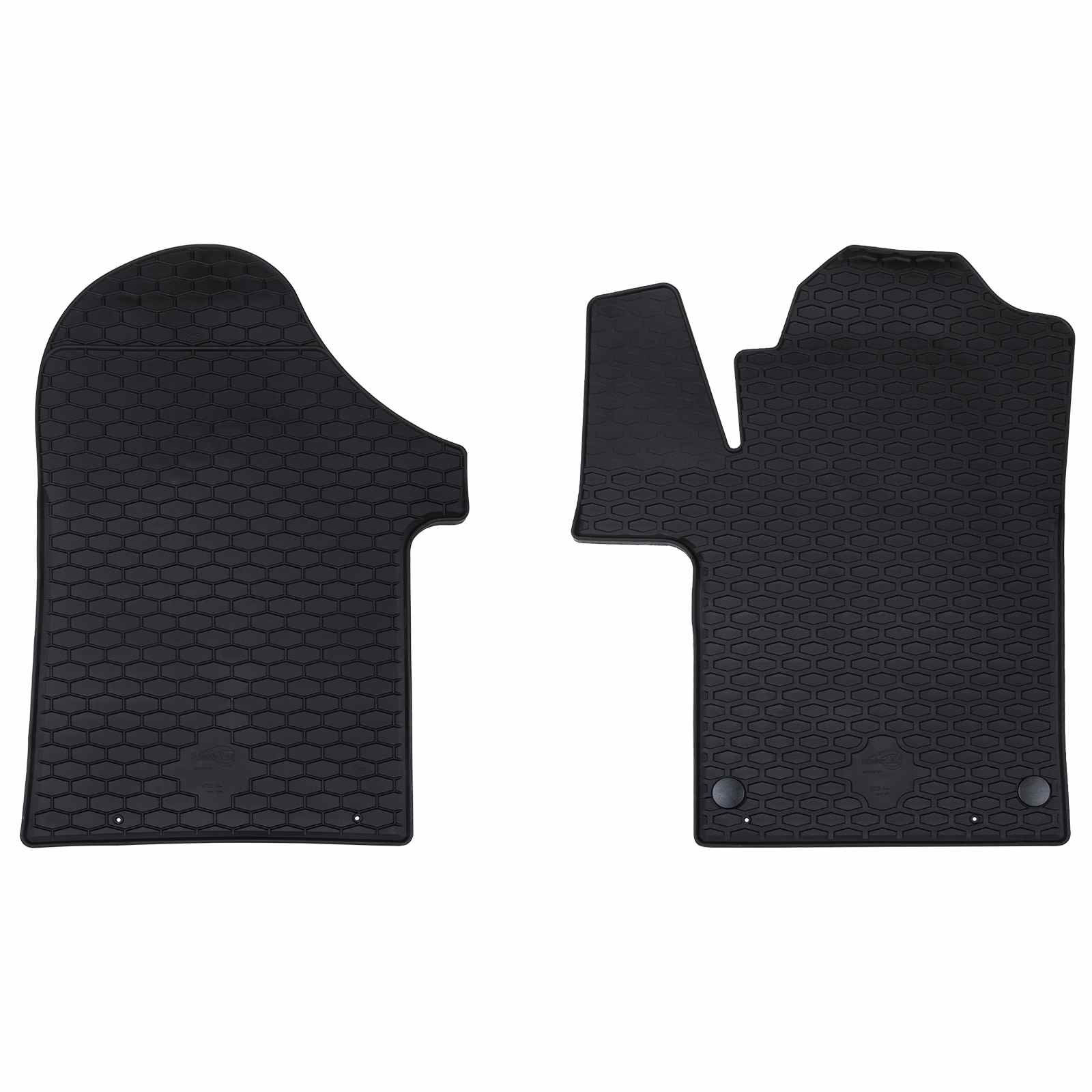 vidaXL Mata samochodowa 2 pcs Czarny Guma