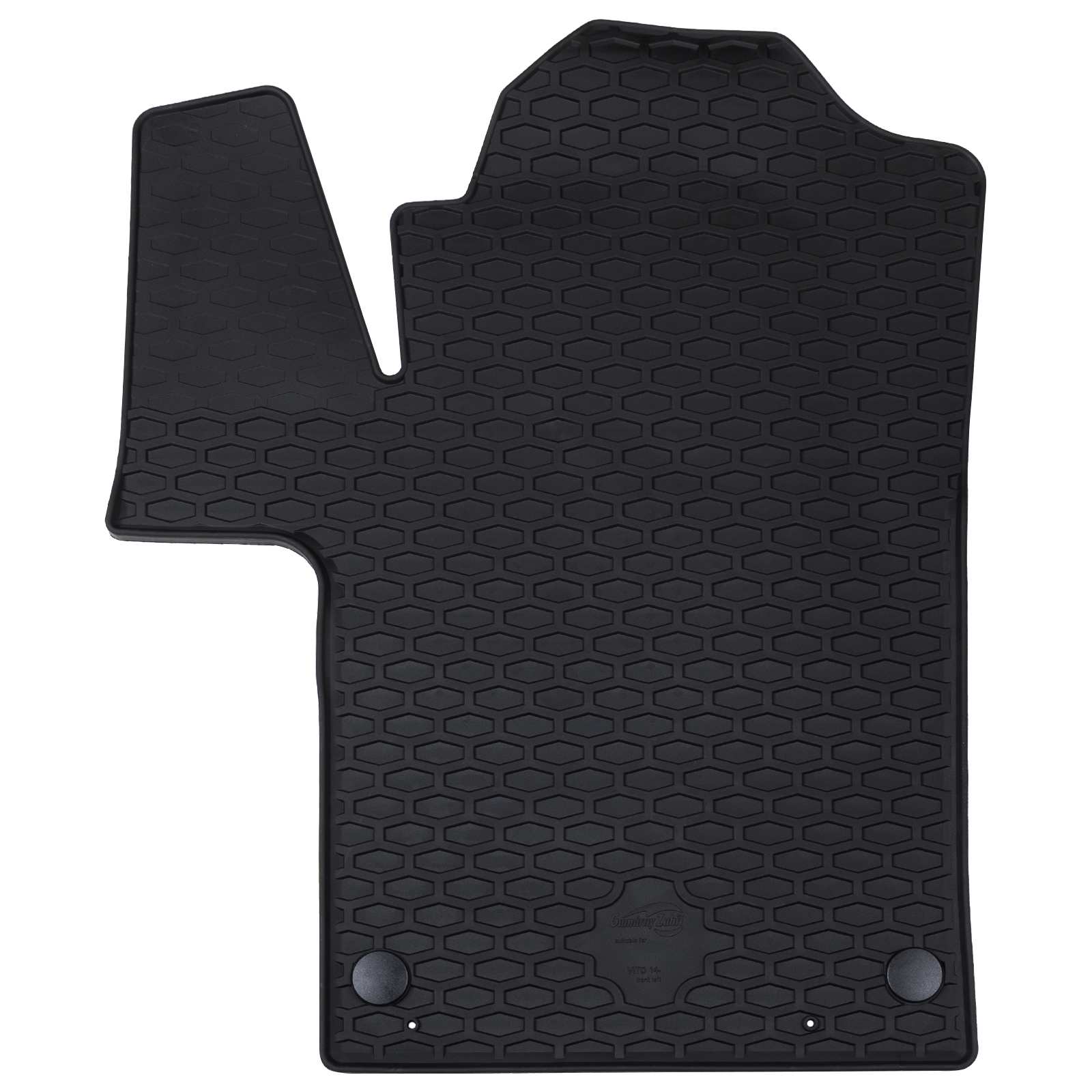 vidaXL Mata samochodowa 2 pcs Czarny Guma