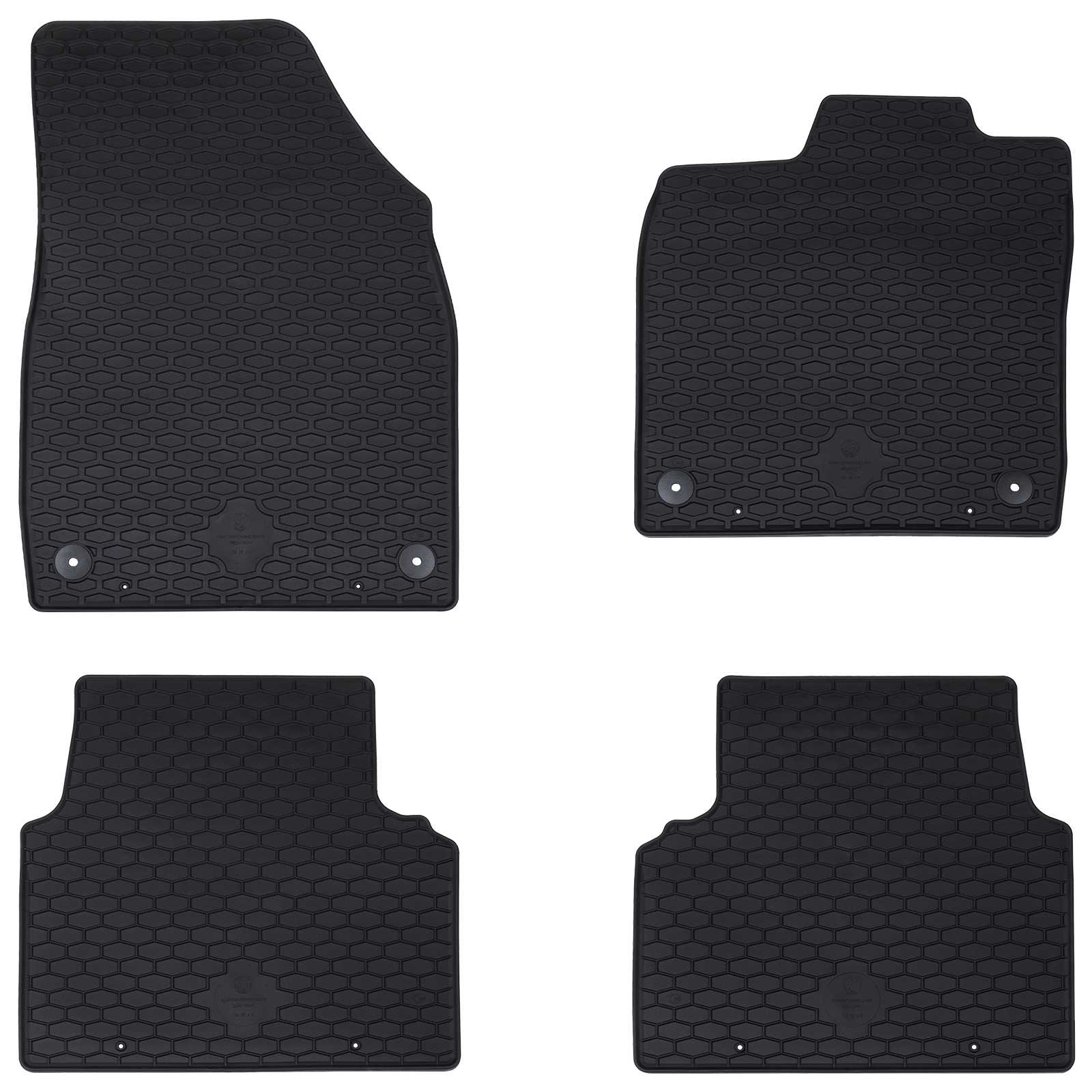 vidaXL Mata samochodowa 4 pcs Czarny pasuje do VW ID.3 2019- Guma