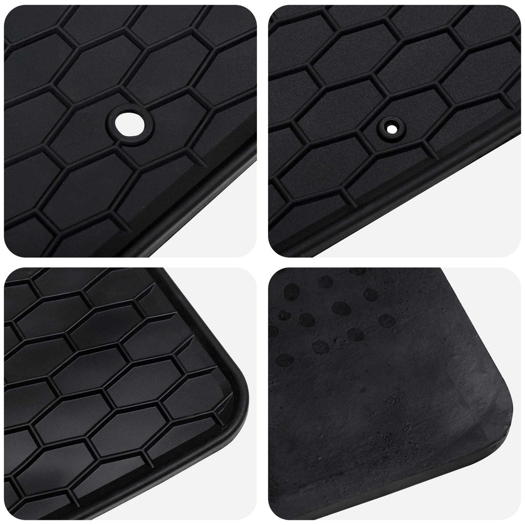vidaXL Mata samochodowa 4 pcs Czarny Guma
