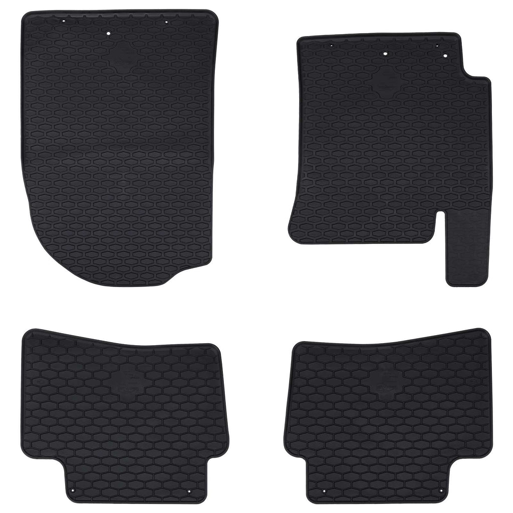 vidaXL Mata samochodowa 4 pcs Czarny Guma