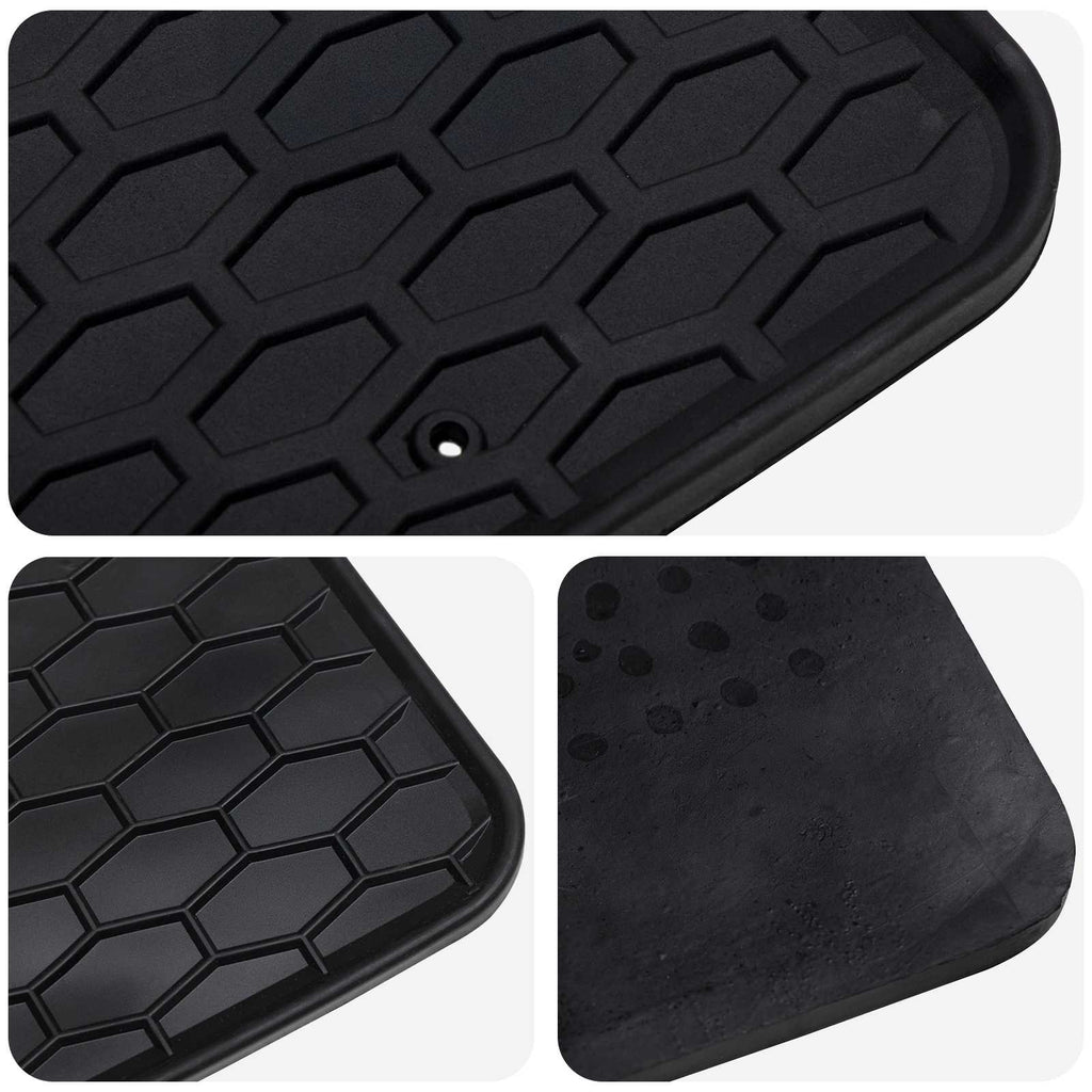 vidaXL Mata samochodowa 4 pcs Czarny Guma