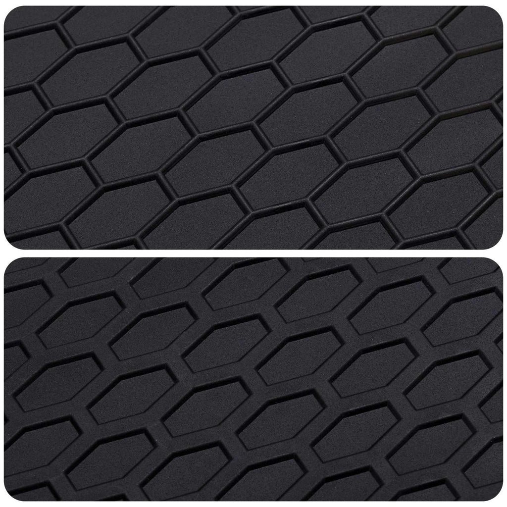 vidaXL Mata samochodowa 4 pcs Czarny Guma