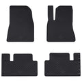vidaXL Mata samochodowa 4 pcs Czarny Guma