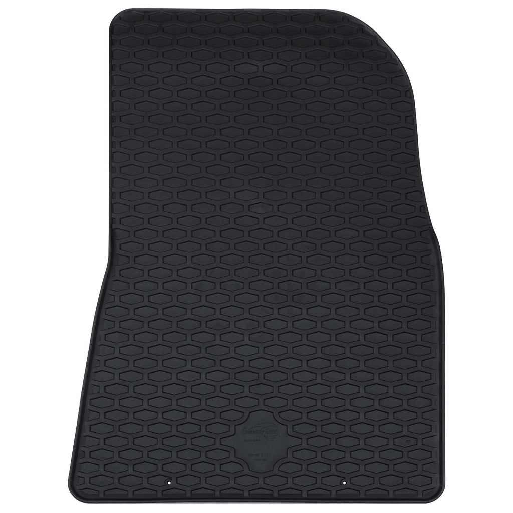 vidaXL Mata samochodowa 4 pcs Czarny Guma