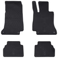 vidaXL Mata samochodowa 4 pcs Czarny Guma
