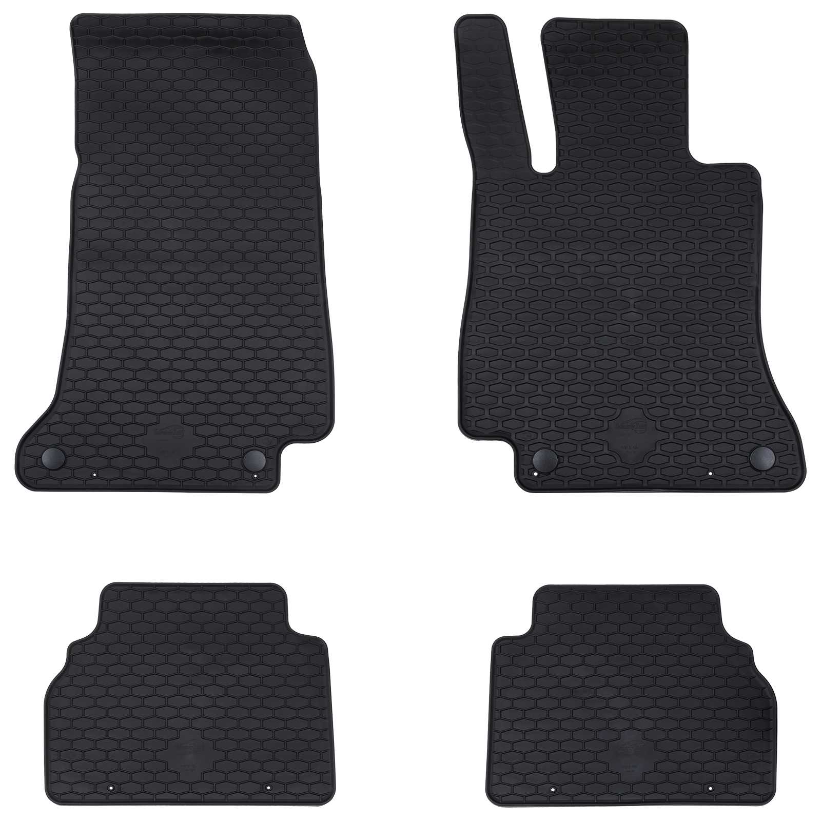 vidaXL Mata samochodowa 4 pcs Czarny Guma