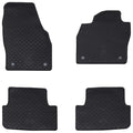 vidaXL Mata samochodowa 4 pcs Czarny Guma