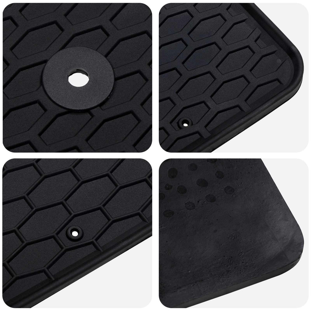 vidaXL Mata samochodowa 4 pcs Czarny Guma