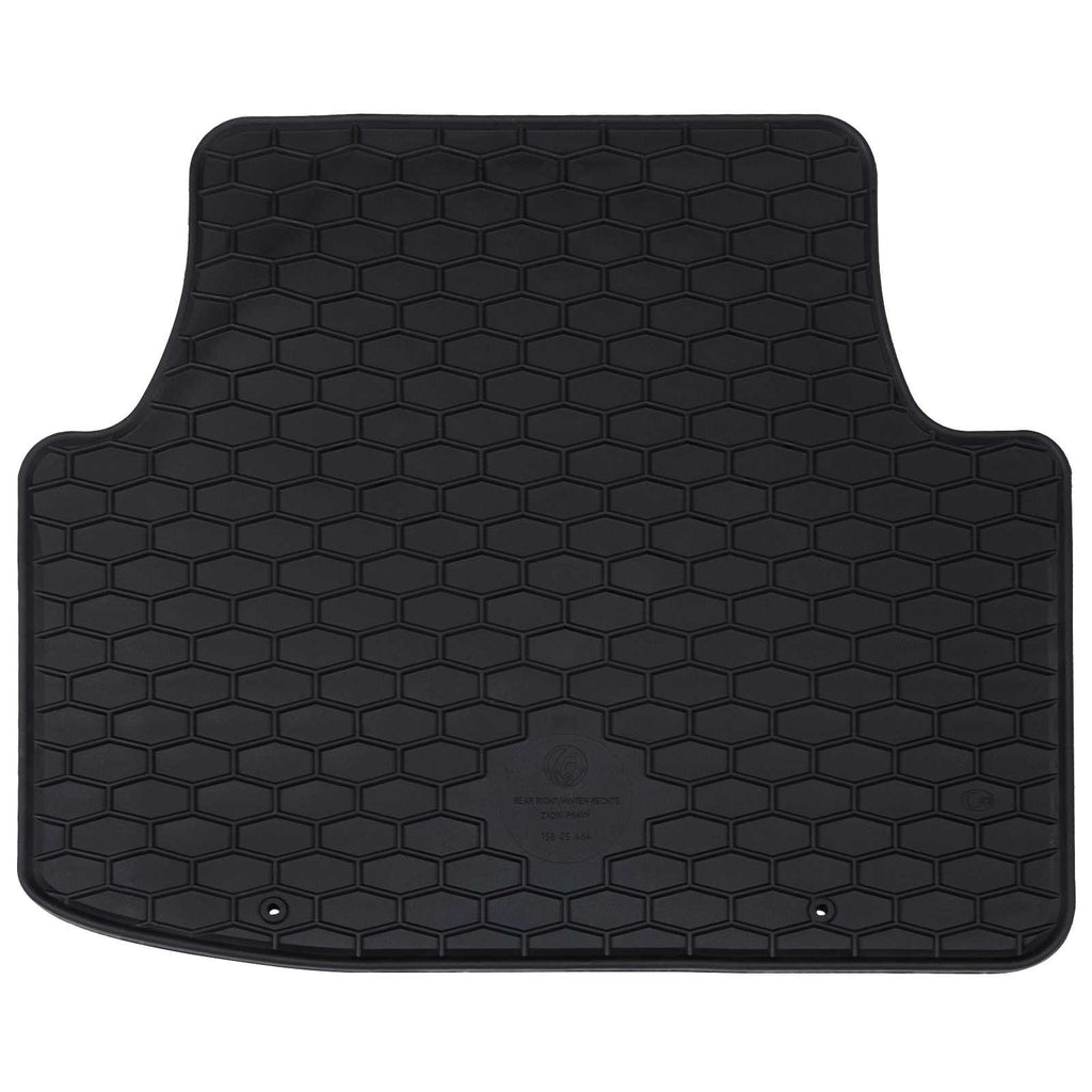vidaXL Mata samochodowa 4 pcs Czarny Guma