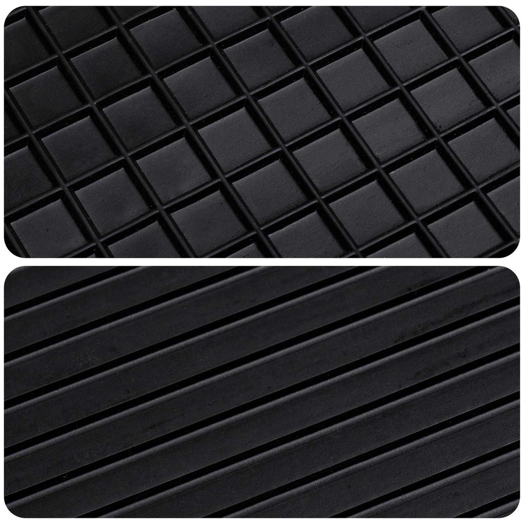 vidaXL Mata samochodowa 4 pcs Czarny Guma
