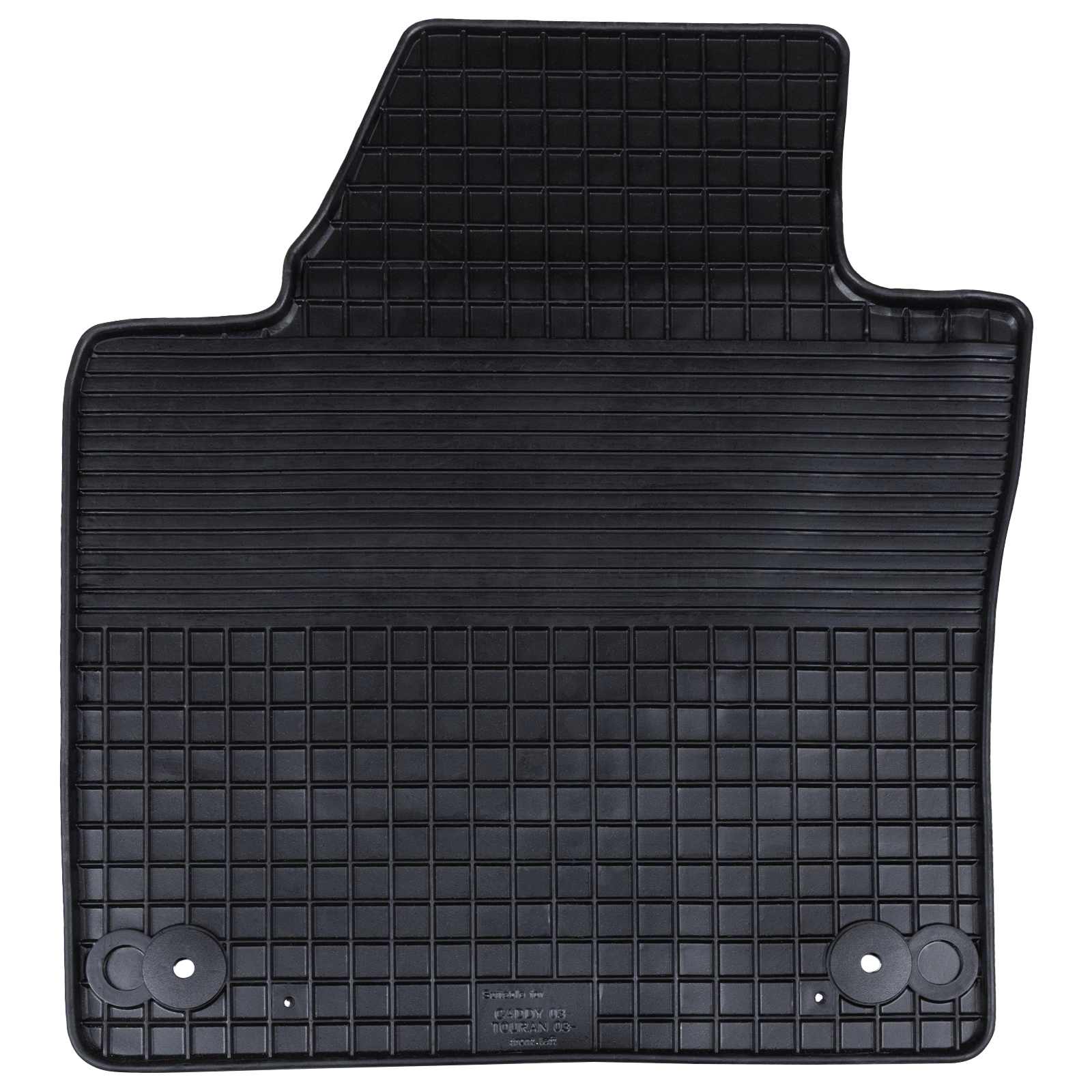 vidaXL Mata samochodowa 4 pcs Czarny Guma