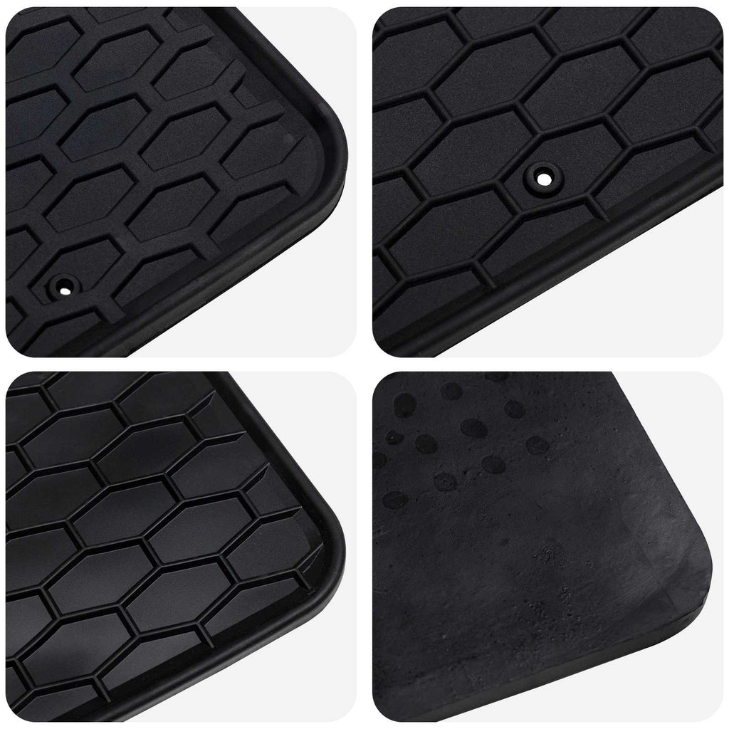 vidaXL Mata samochodowa 4 pcs Czarny Guma