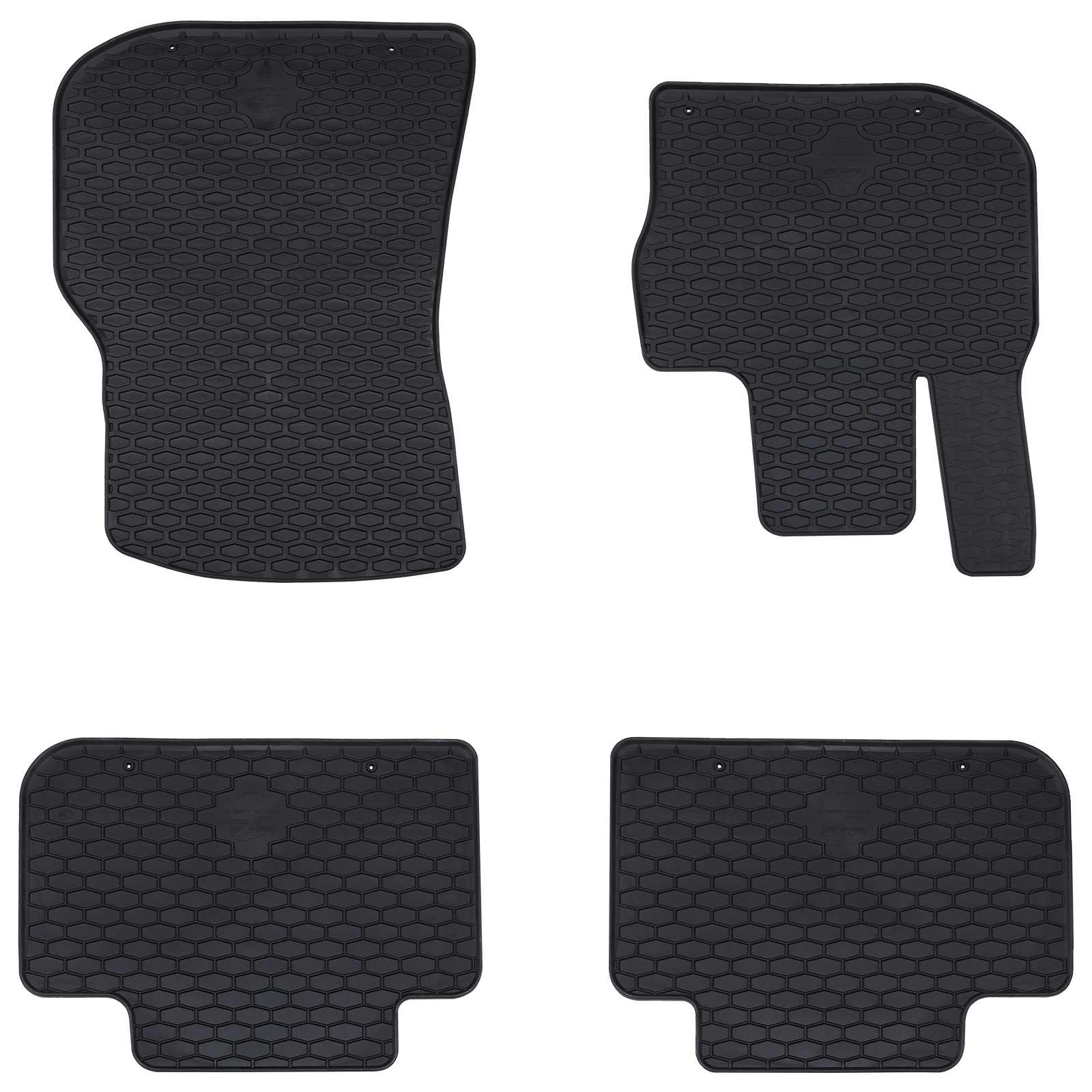 vidaXL Mata samochodowa 4 pcs Czarny Guma
