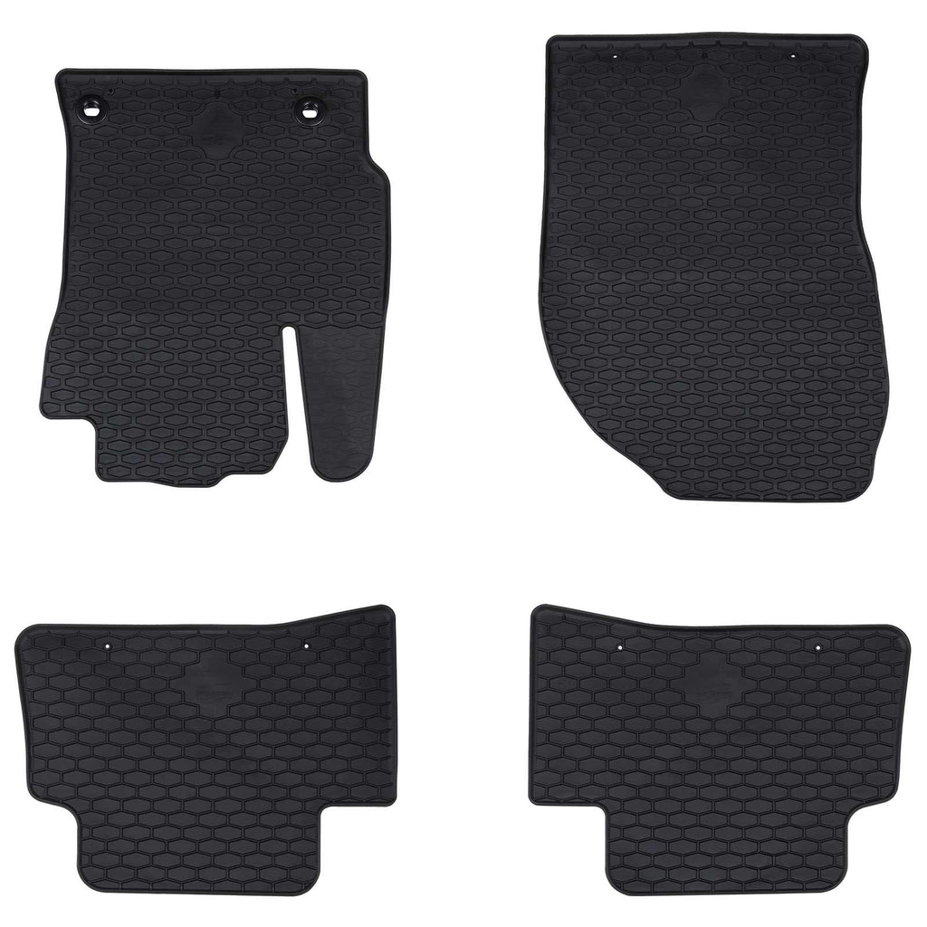 vidaXL Mata samochodowa 4 pcs Czarny Guma