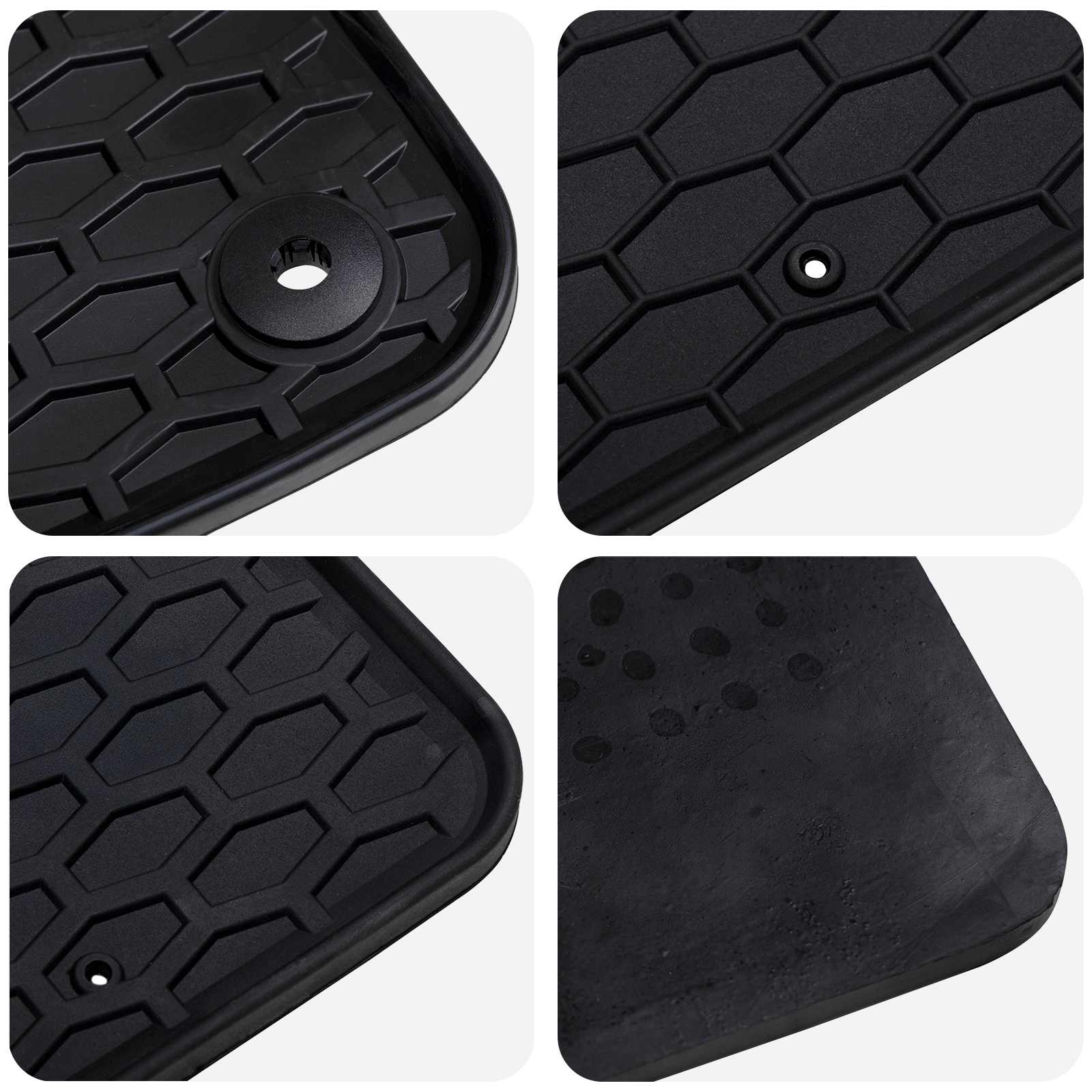 vidaXL Mata samochodowa 4 pcs Czarny dopasowane do 308 SW 2021- Guma