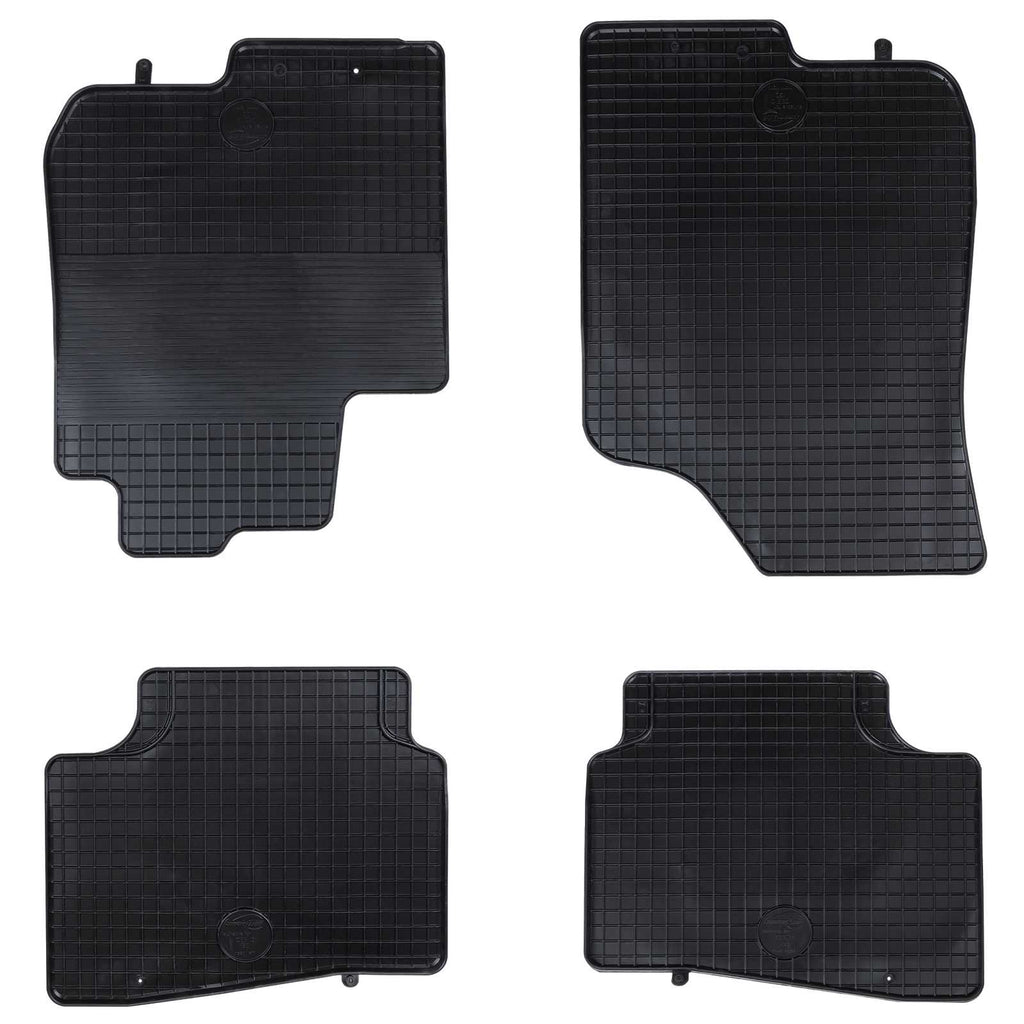 vidaXL Mata samochodowa 4 pcs Czarny Guma