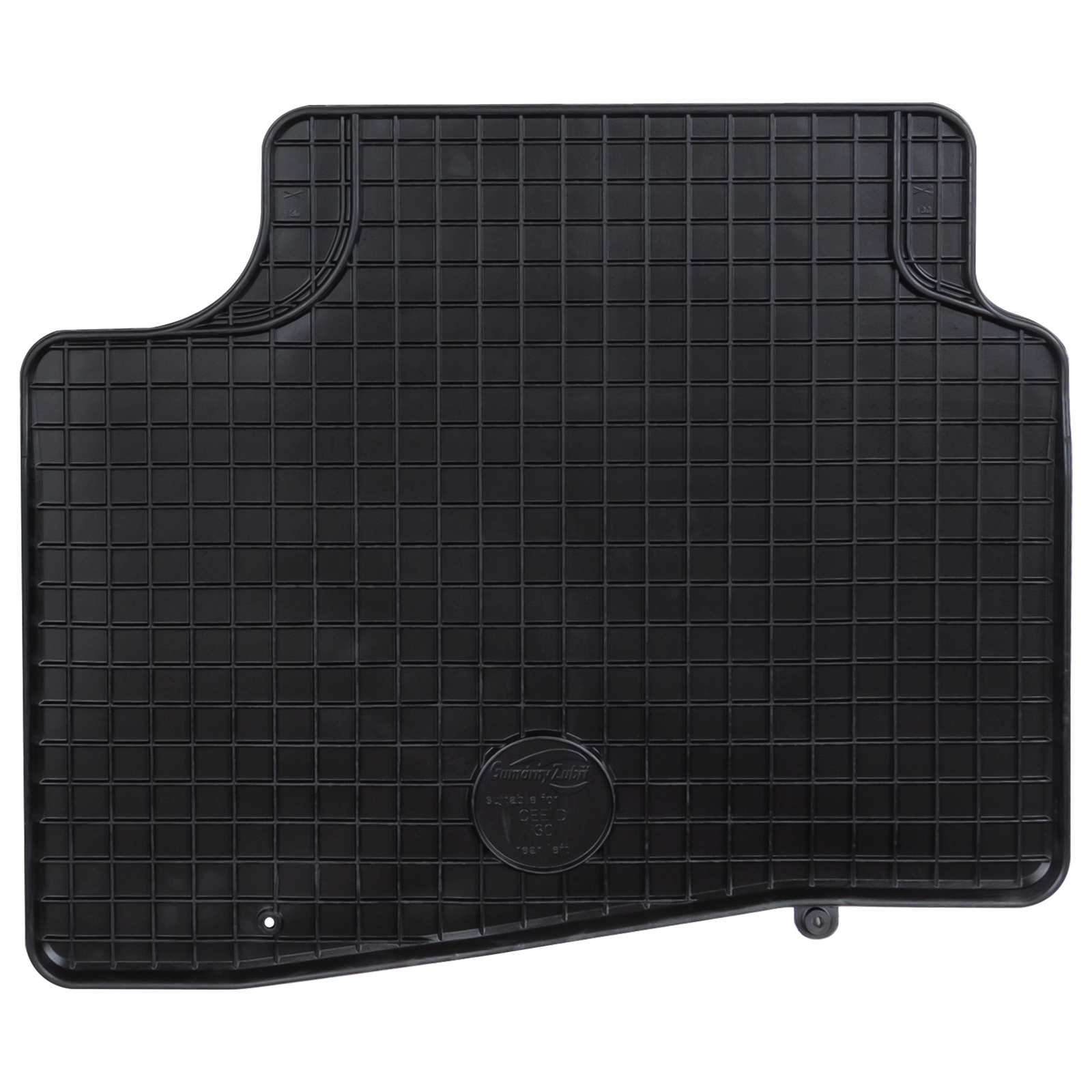 vidaXL Mata samochodowa 4 pcs Czarny Guma