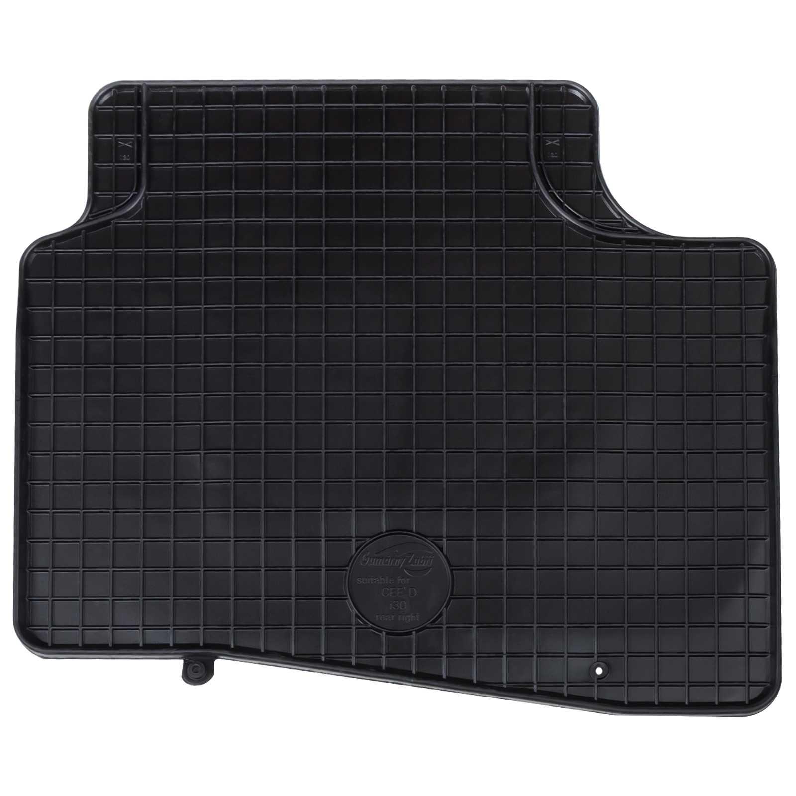 vidaXL Mata samochodowa 4 pcs Czarny Guma