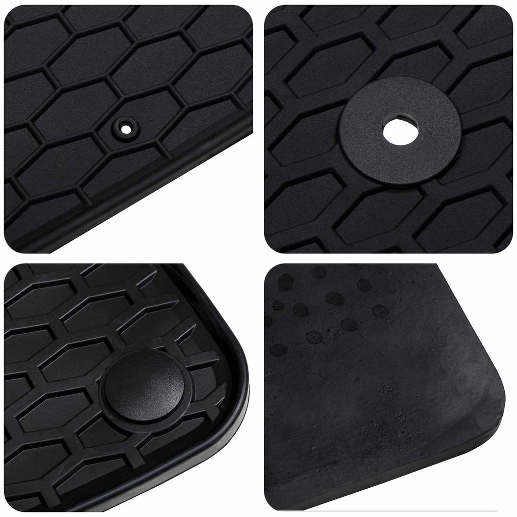 vidaXL Mata samochodowa 4 pcs Czarny Guma