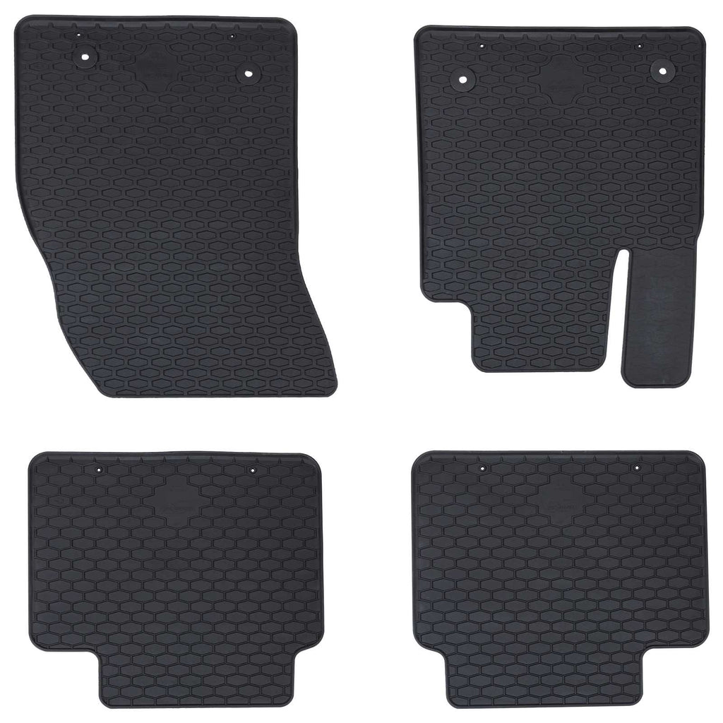 vidaXL Mata samochodowa 4 pcs Czarny Guma