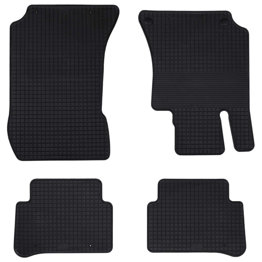 vidaXL Mata samochodowa 4 pcs Czarny Guma