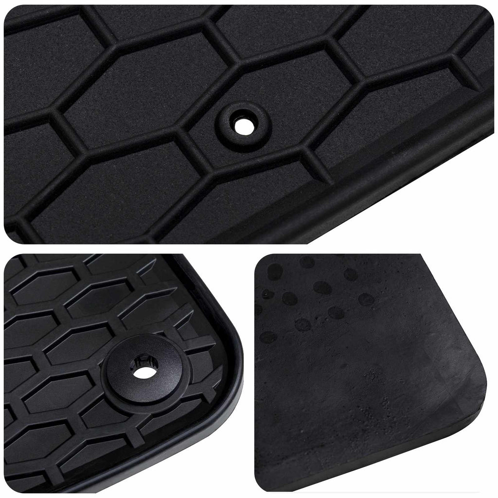 vidaXL Mata samochodowa 4 pcs Czarny Guma