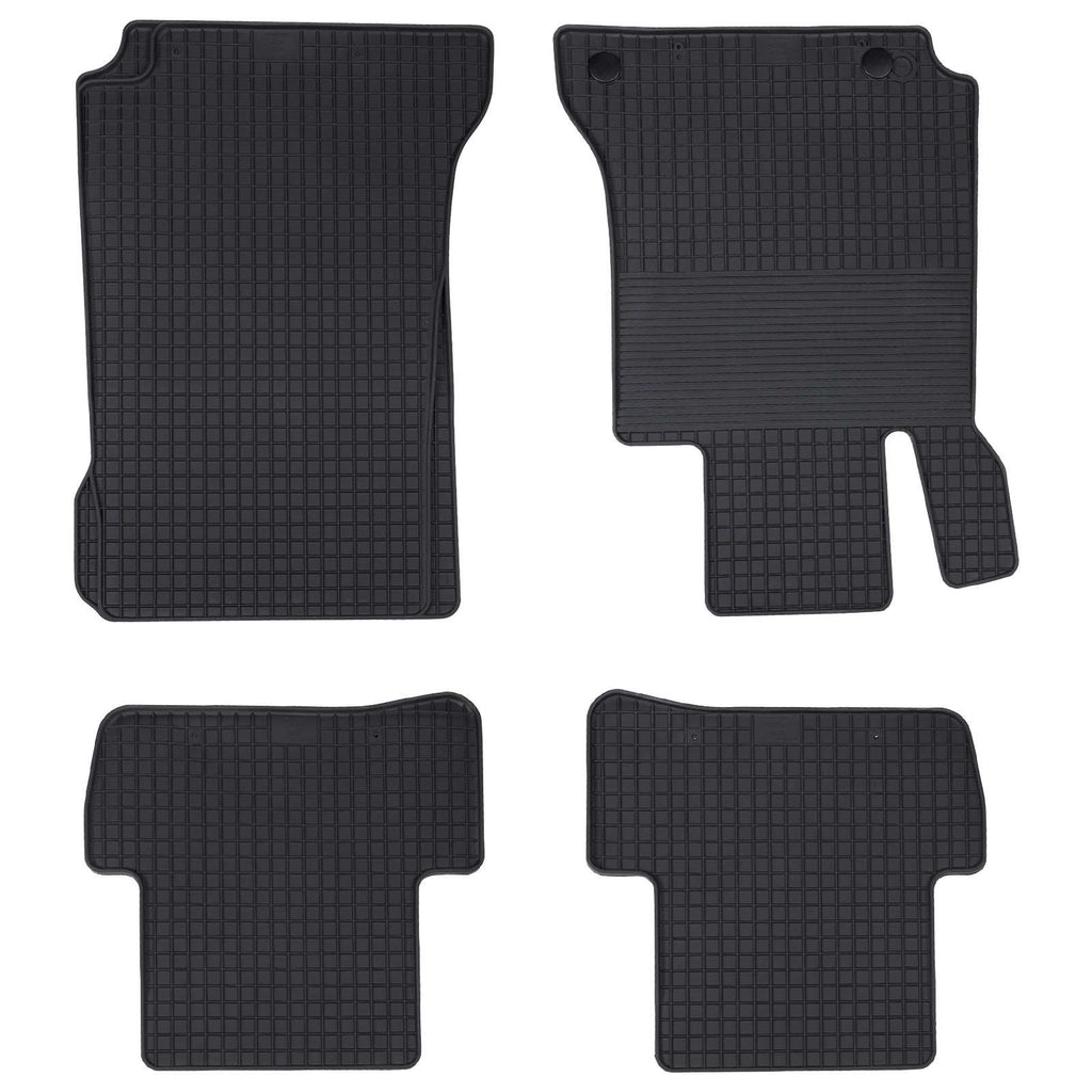 vidaXL Mata samochodowa 4 pcs Czarny Guma