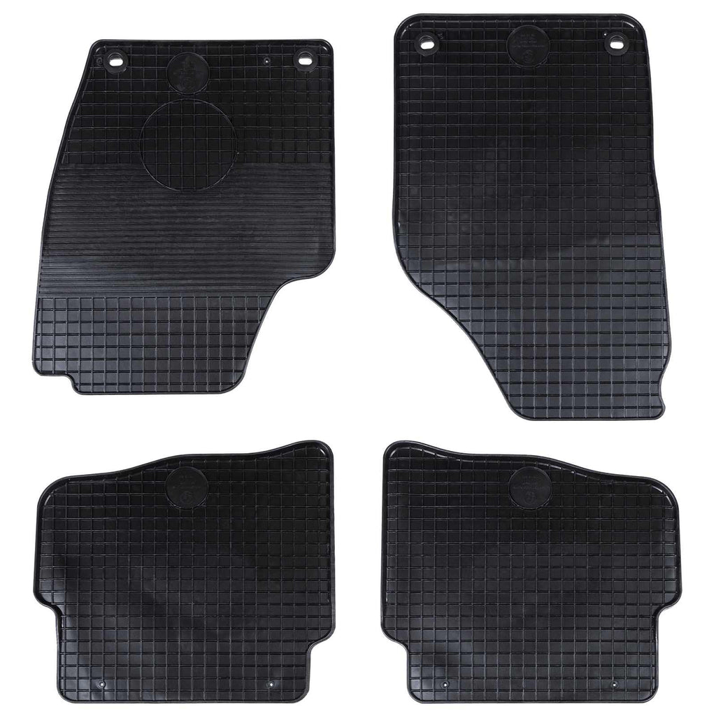 vidaXL Mata samochodowa 4 pcs Czarny pasuje do VW POLO 2001-2009 NS