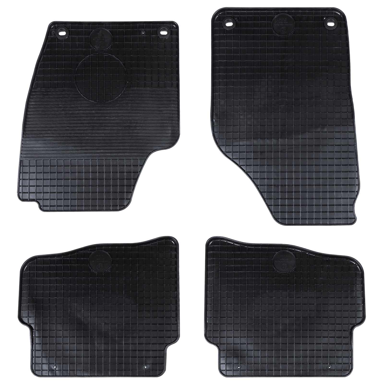 vidaXL Mata samochodowa 4 pcs Czarny pasuje do VW POLO 2001-2009 NS