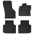 vidaXL Mata samochodowa 4 pcs Czarny Guma