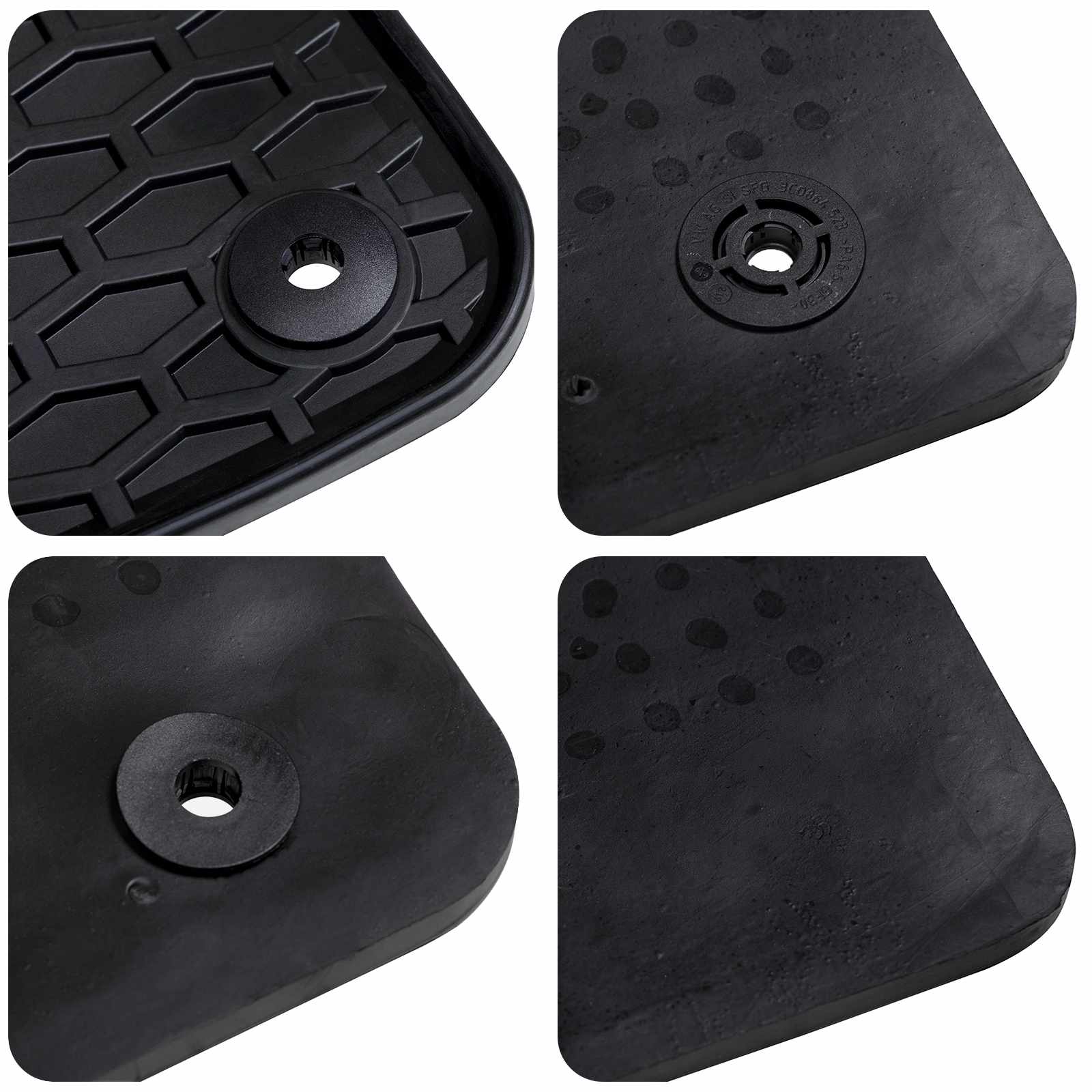 vidaXL Mata samochodowa 4 pcs Czarny Guma