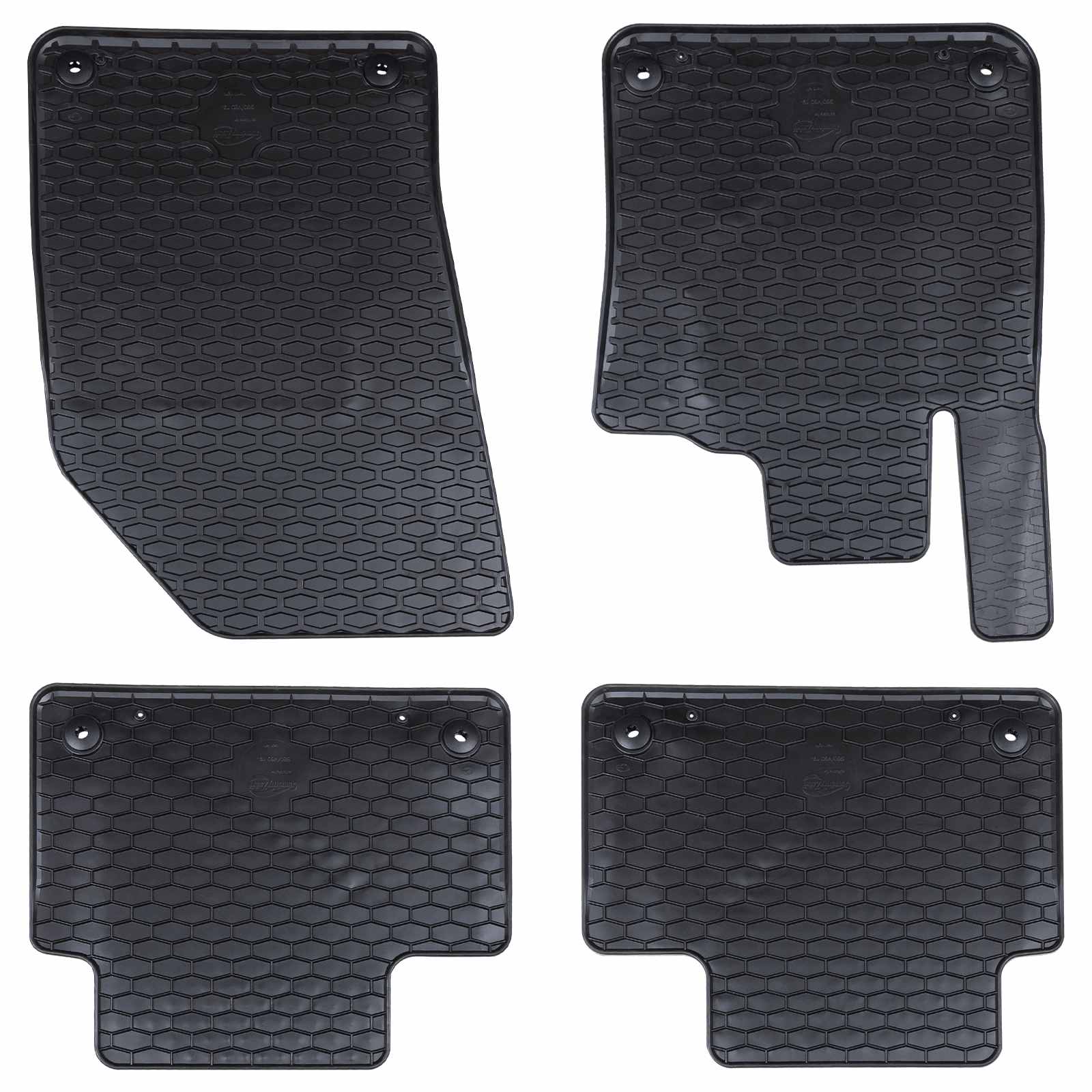 vidaXL Mata samochodowa 4 pcs Czarny Guma