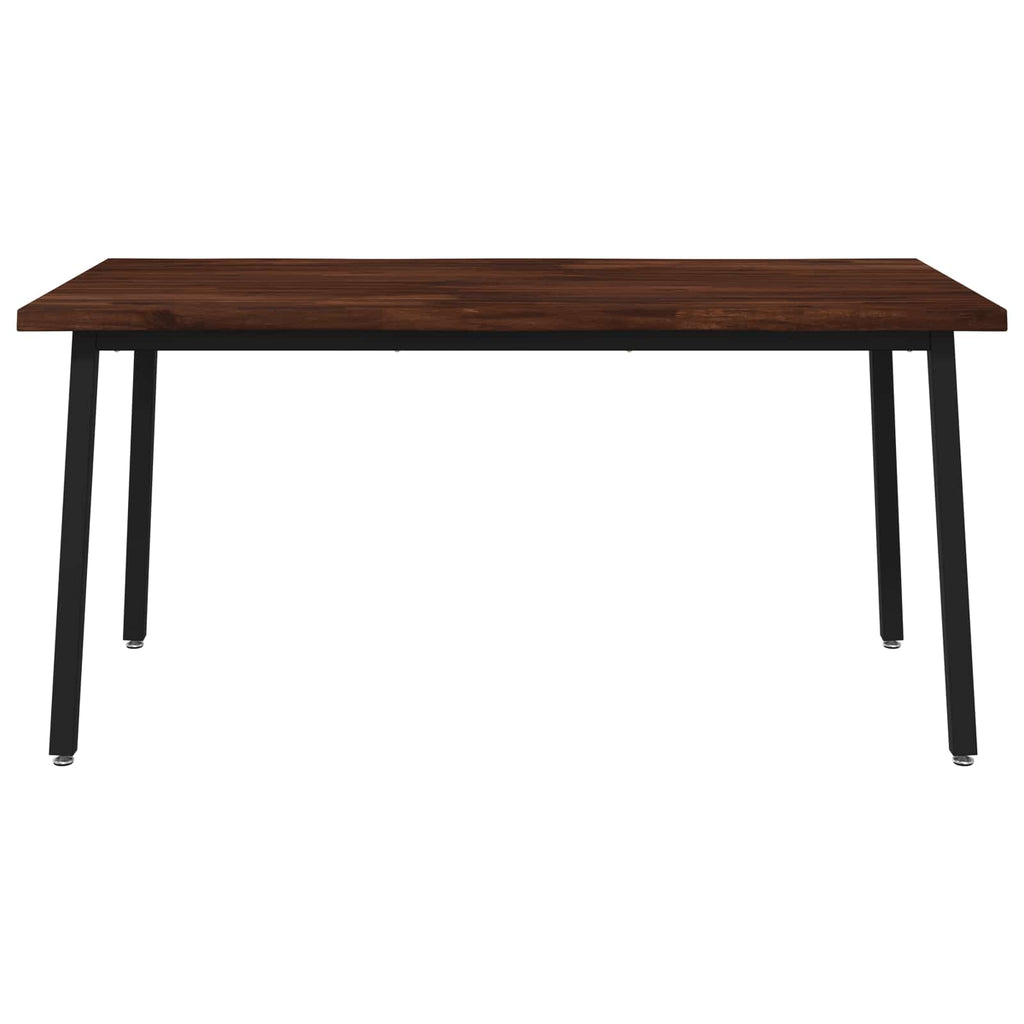vidaXL Stół jadalny z naturalną krawędzią 160 x 70 x 75 cm Ciemny brąz