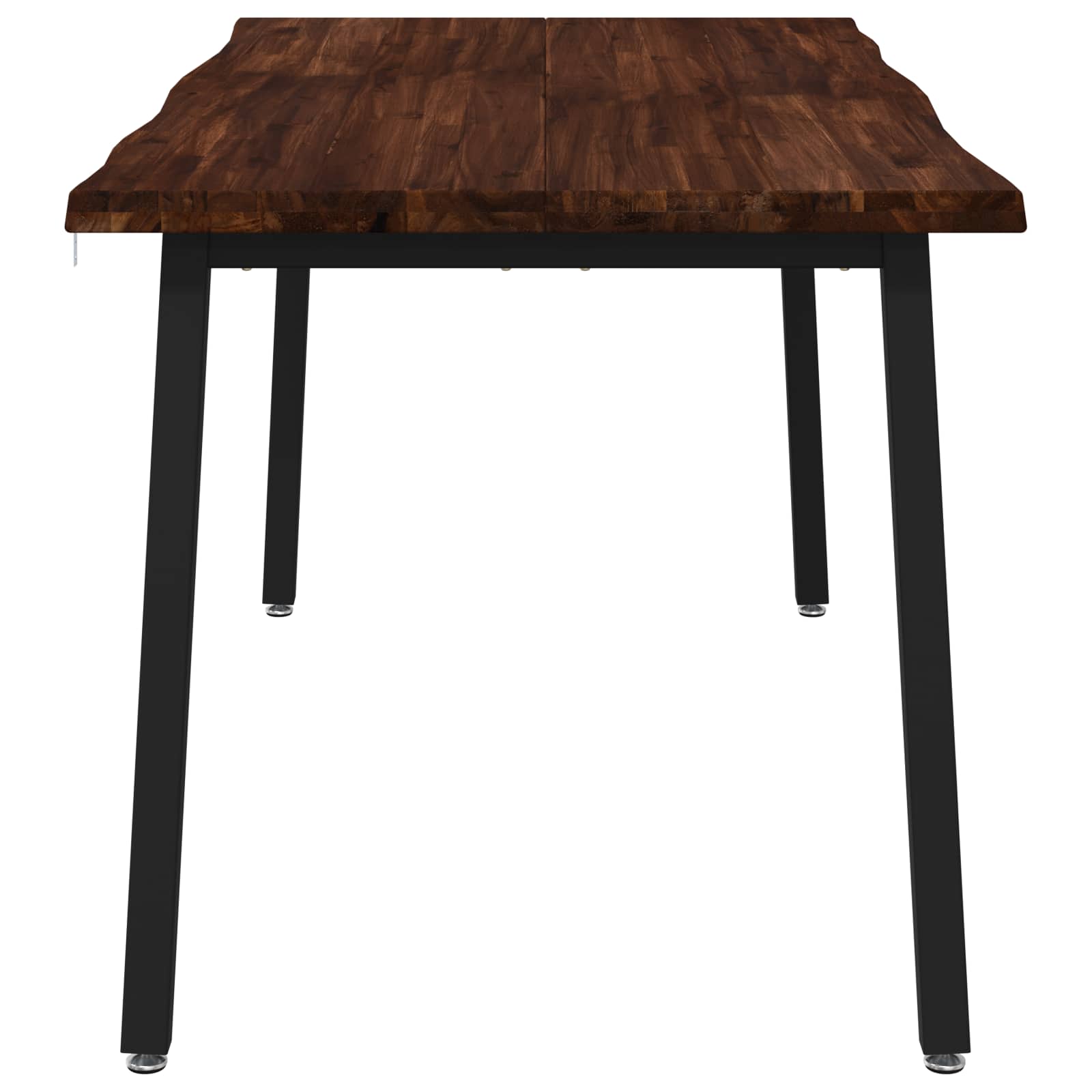 vidaXL Stół jadalny z naturalną krawędzią 160 x 70 x 75 cm Ciemny brąz