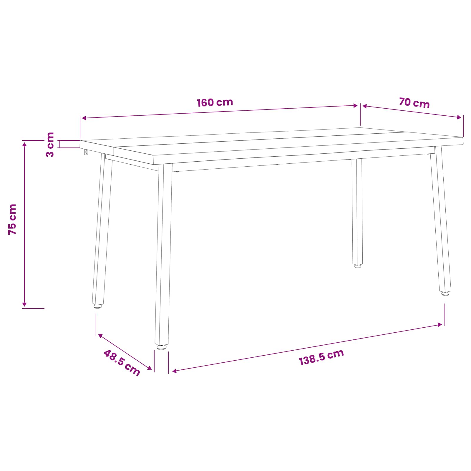 vidaXL Stół jadalny z naturalną krawędzią 160 x 70 x 75 cm Ciemny brąz