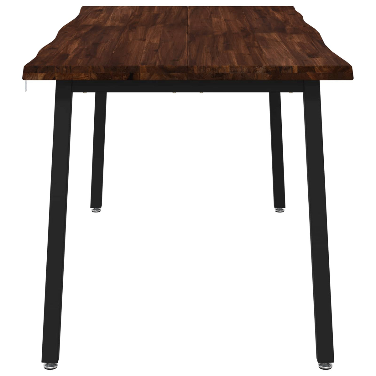 vidaXL Stół jadalny z naturalną krawędzią 160 x 80 x 75 cm Ciemny brąz