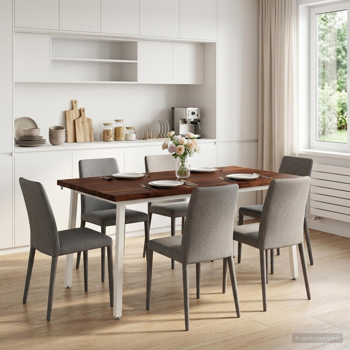 vidaXL Stół jadalny z naturalną krawędzią 160 x 90 x 75 cm Ciemny brąz