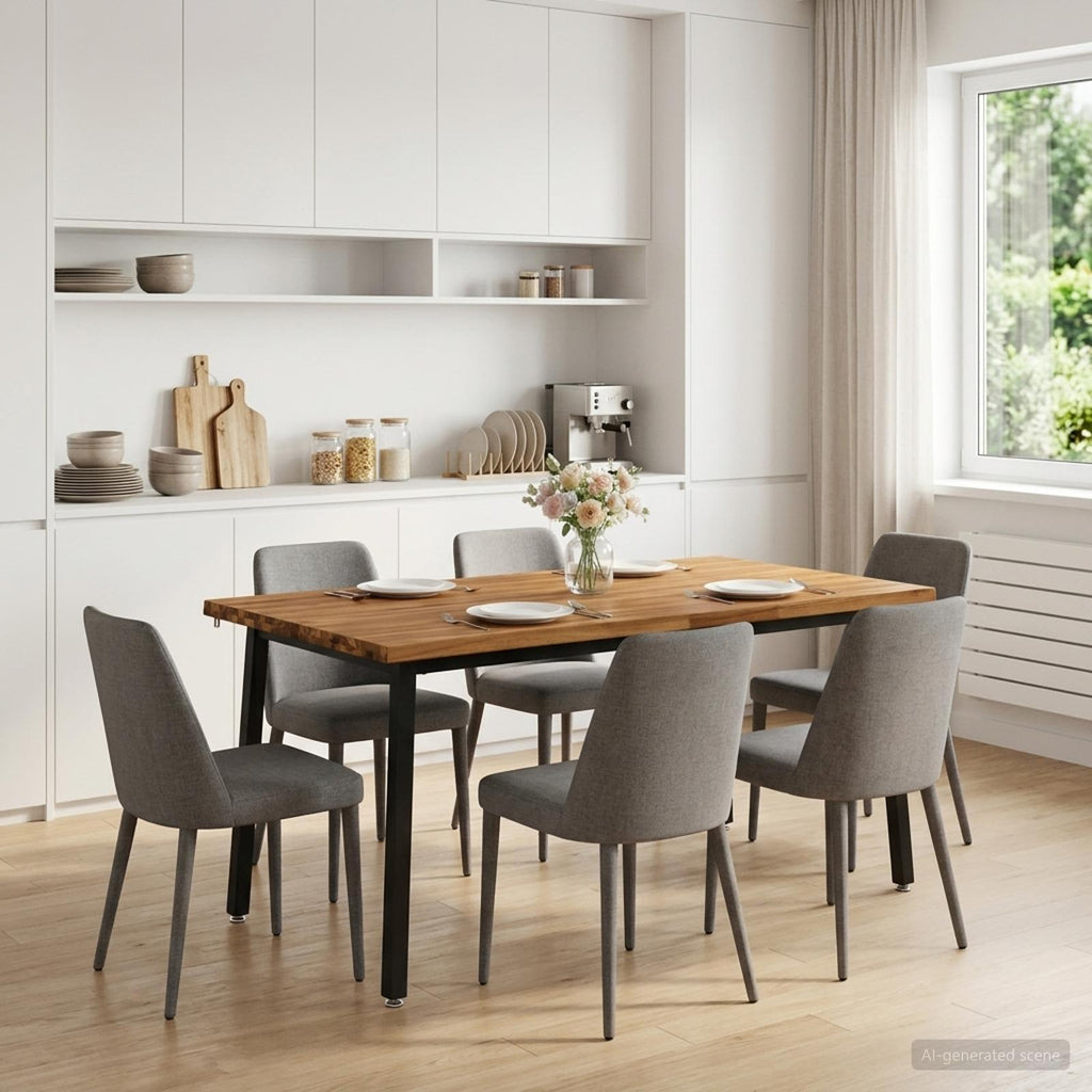 vidaXL Stół jadalny z naturalną krawędzią 160 x 80 x 75 cm naturalny