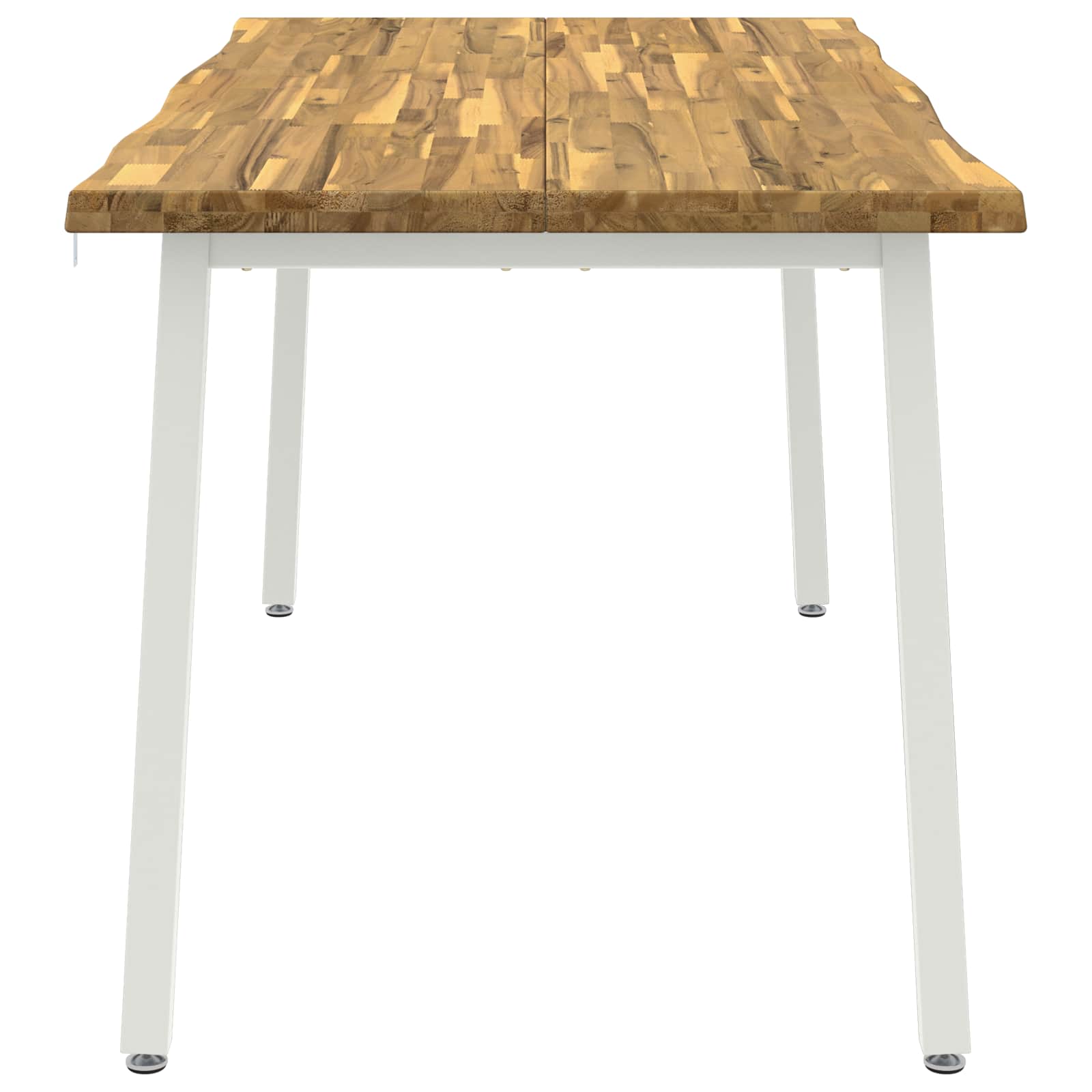 vidaXL Stół jadalny z naturalną krawędzią 140 x 90 x 75 cm Biały