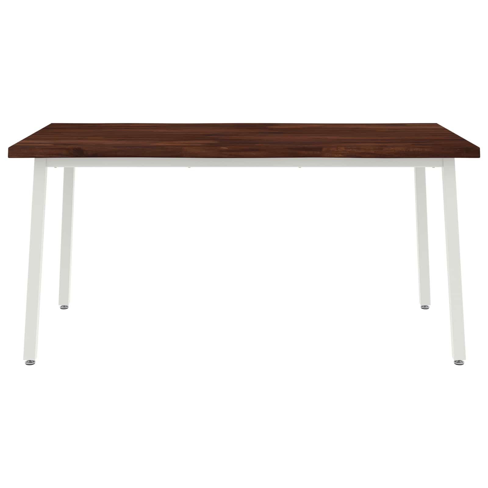 vidaXL Stół jadalny z naturalną krawędzią 160 x 90 x 75 cm Ciemny brąz