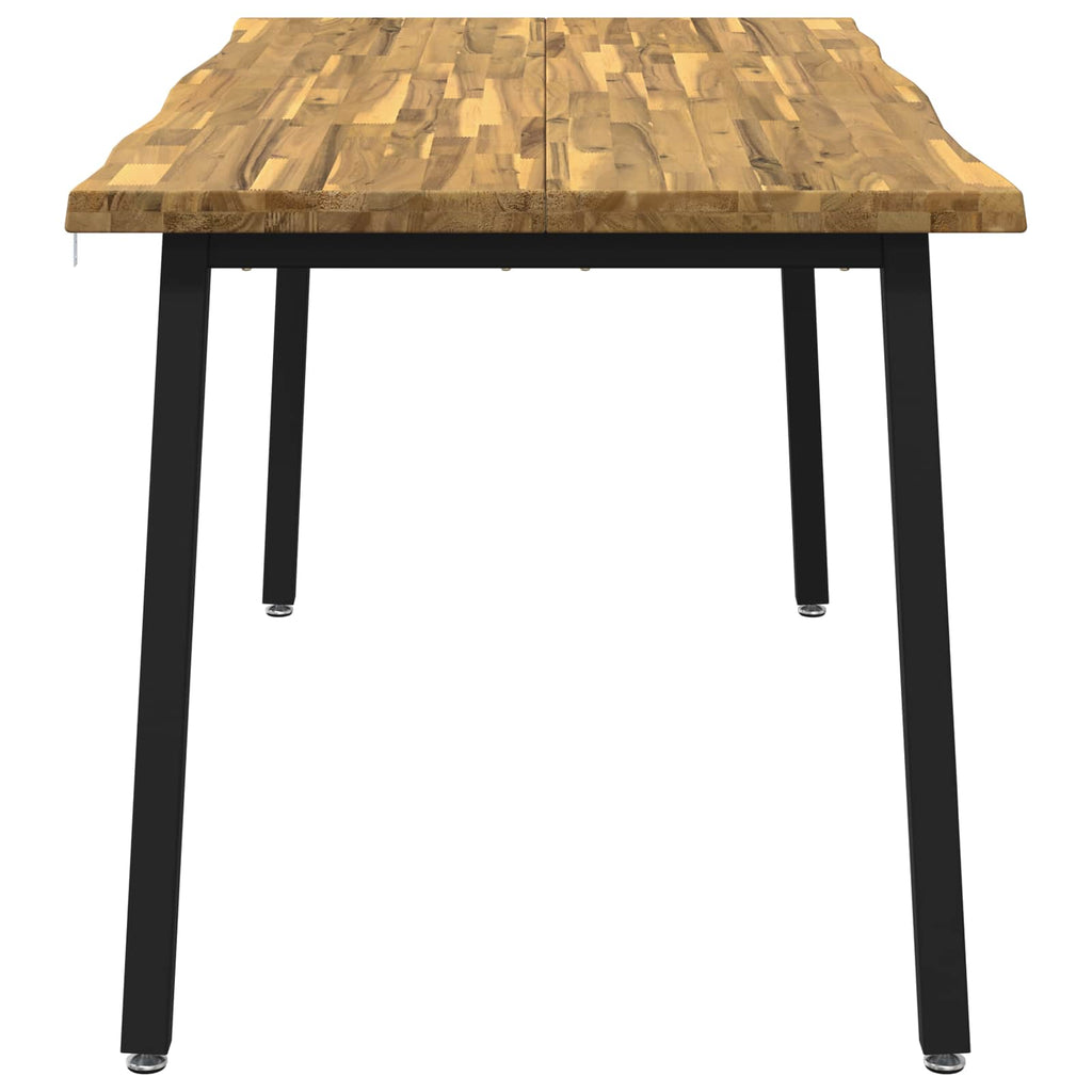 vidaXL Stół jadalny z naturalną krawędzią 160 x 90 x 75 cm Biały