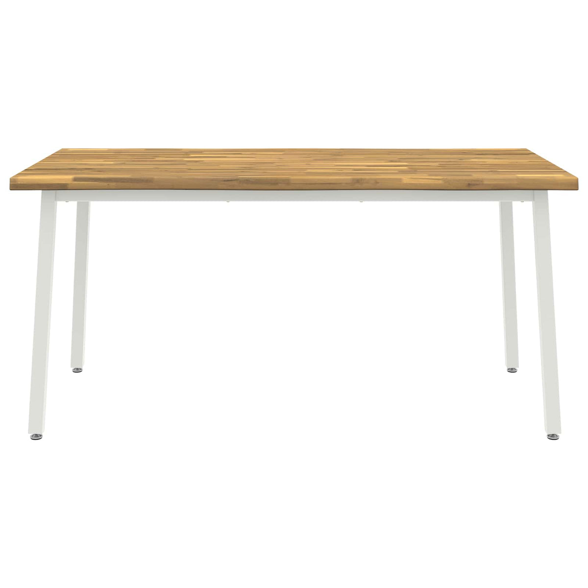 vidaXL Stół jadalny z naturalną krawędzią 160 x 90 x 75 cm Biały